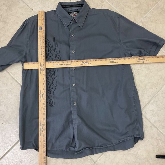 Harley Davidson Motorcycles Button Down collar Shirt Men's L embroidered Logo - Picture 5 of 11